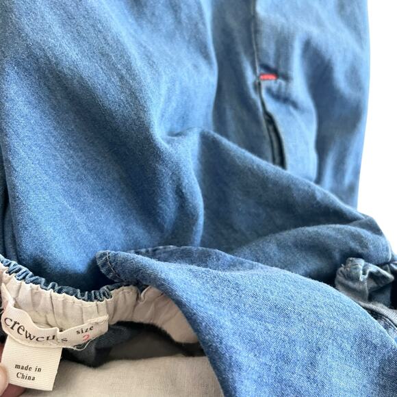 Crewcuts Girls Blue Denim Sleeveless Ruffle Dress size 2 - Picture 3 of 7